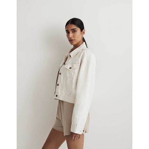 Madewell Slanted Yoke The Trucker Jean Jacket Vintage Canvas Women's Size XXL - Picture 3 of 5